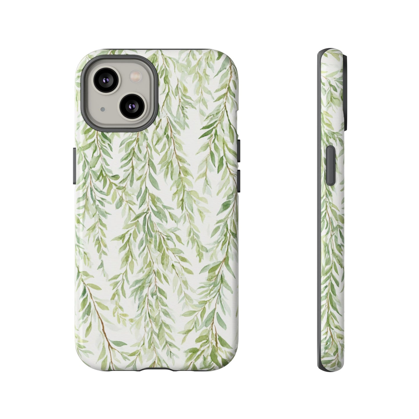 Willow Branch Phone Case — Green Botanical Tough Case