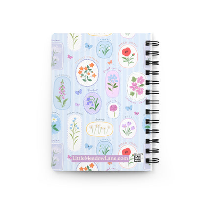 Gardening Journal Spiral Notebook — Floral Seed Tracking & Planting Planner