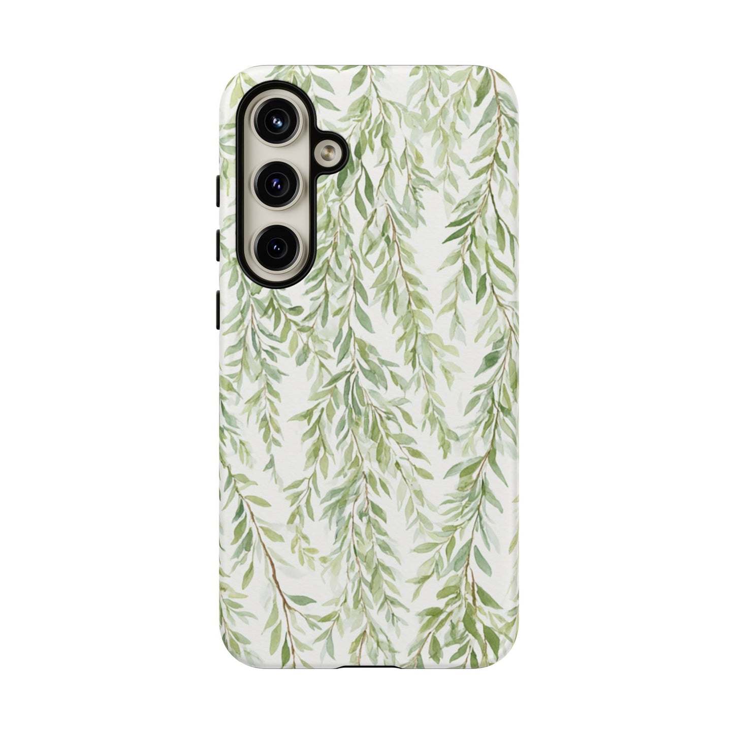 Willow Branch Phone Case — Green Botanical Tough Case