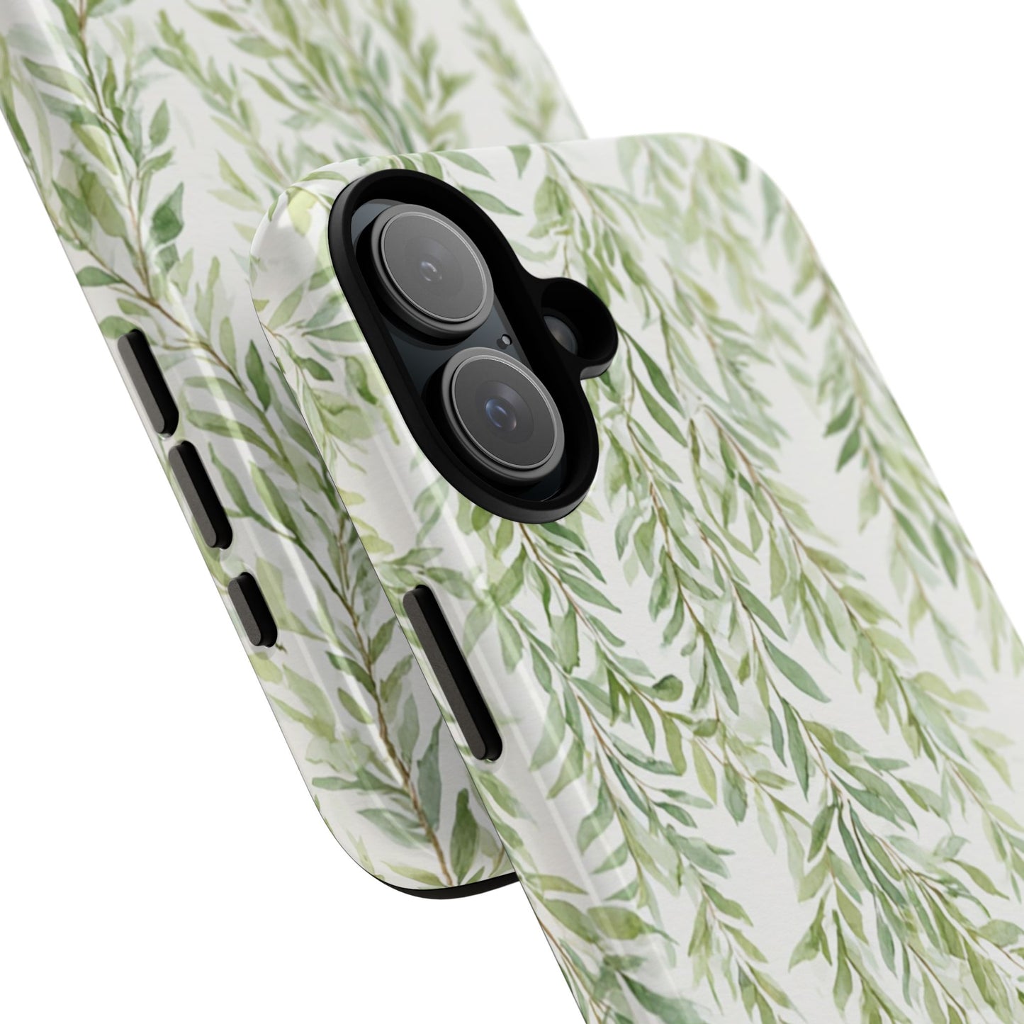 Willow Branch Phone Case — Green Botanical Tough Case