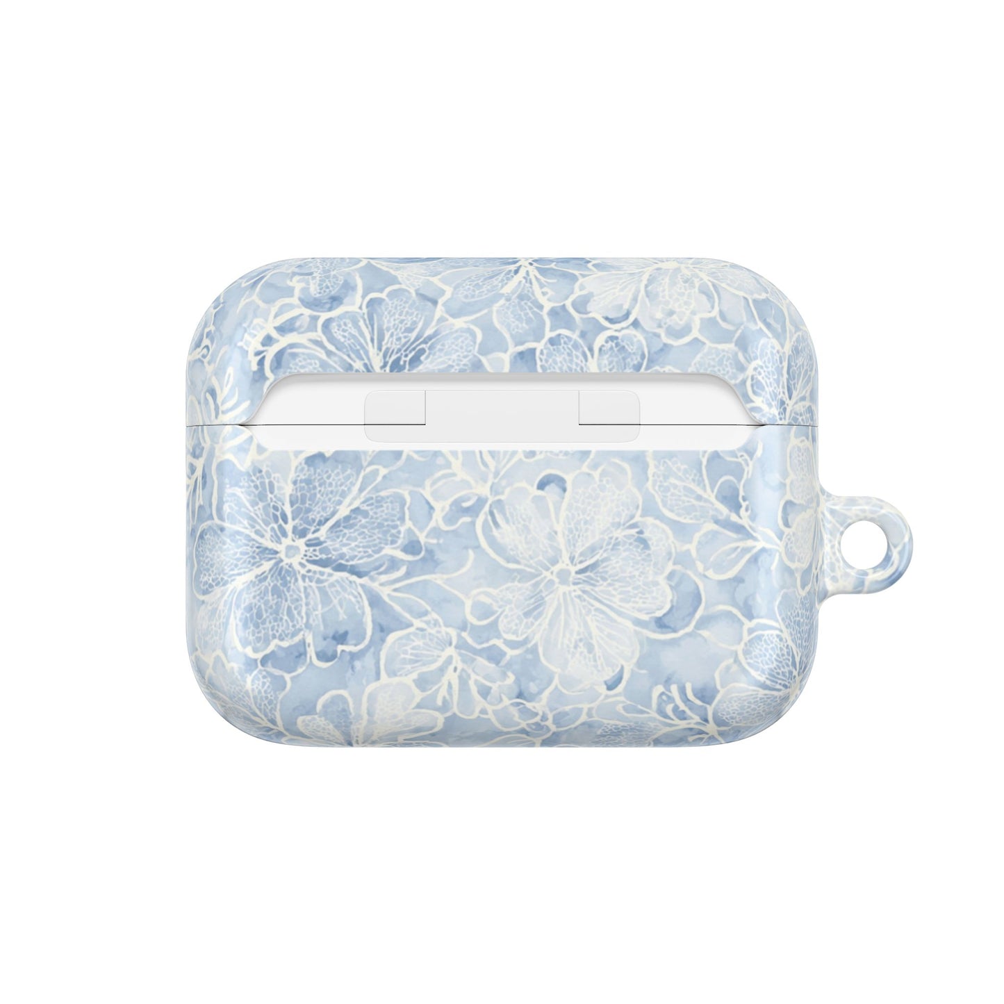 Blue Floral AirPod Case — Watercolor Hydrangea Protective Cover