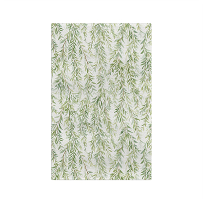 Willow Vine Microfiber Tea Towel — Green Leaf Kitchen Towel