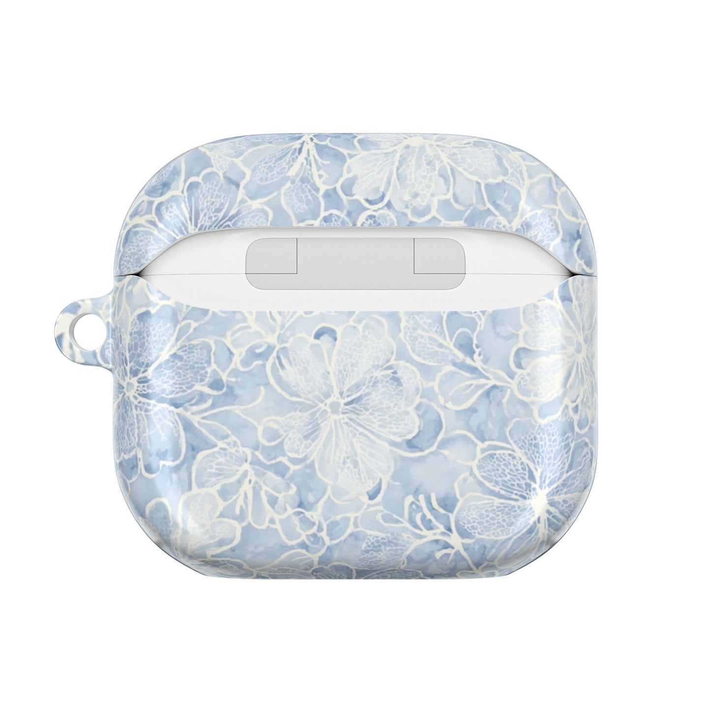 Blue Floral AirPod Case — Watercolor Hydrangea Protective Cover