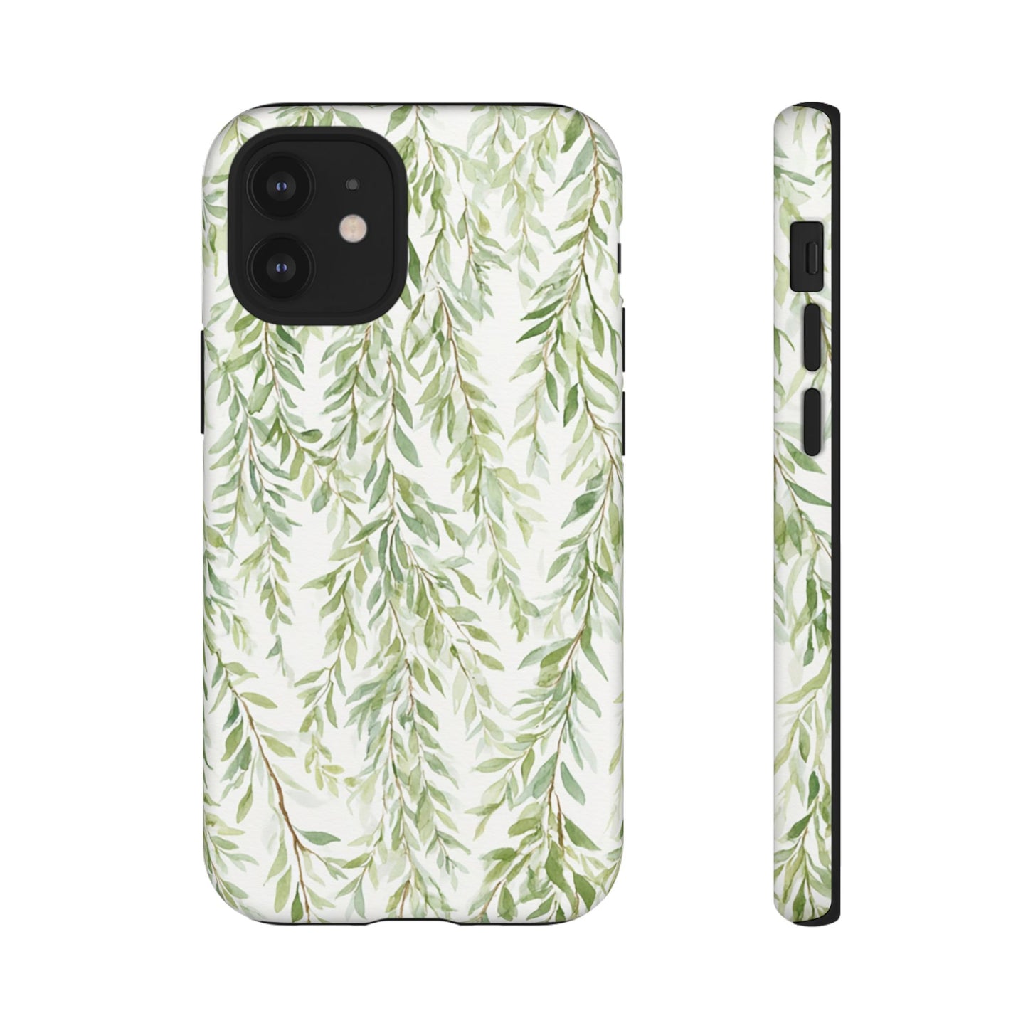 Willow Branch Phone Case — Green Botanical Tough Case