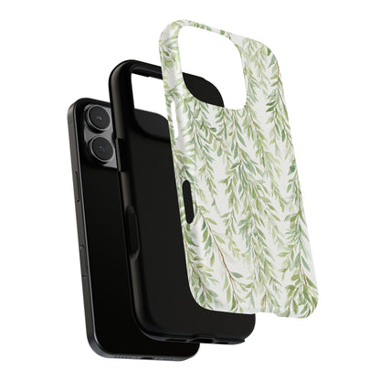 Willow Branch Phone Case — Green Botanical Tough Case