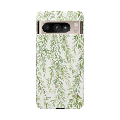 Willow Branch Phone Case — Green Botanical Tough Case