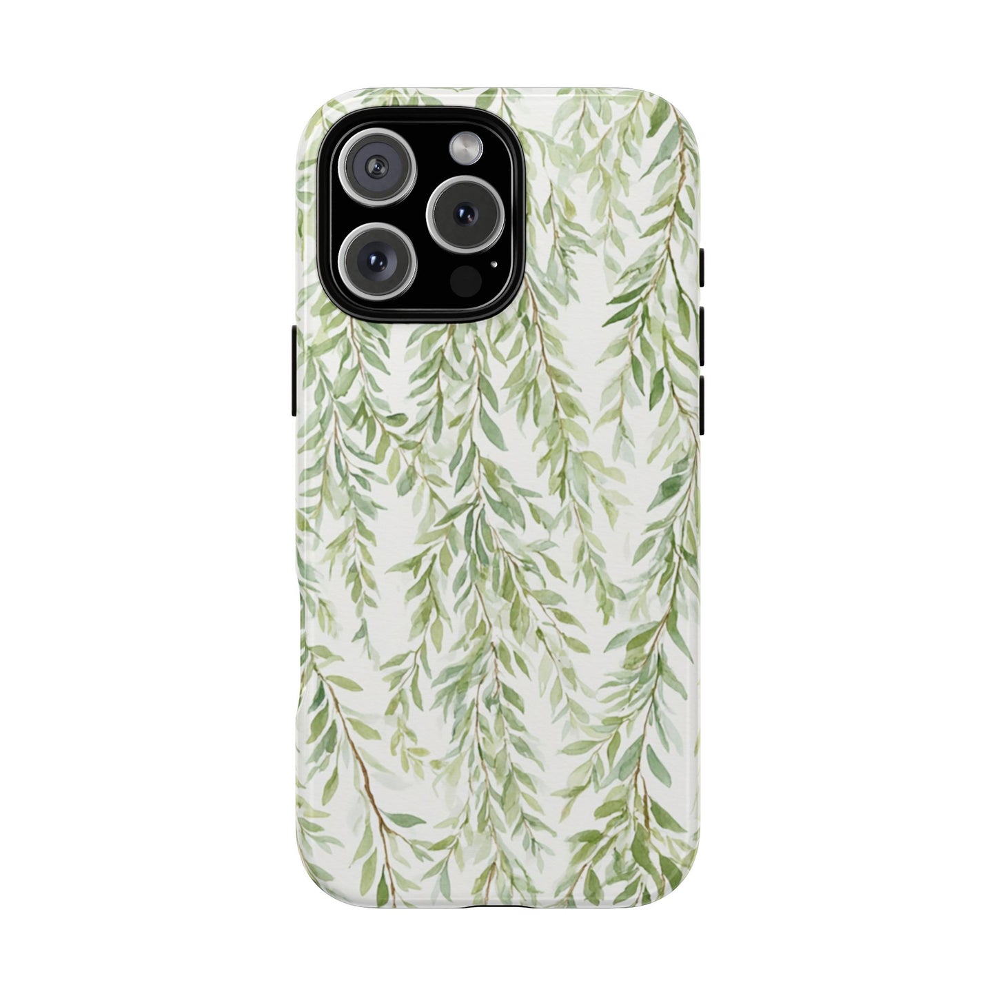 Willow Branch Phone Case — Green Botanical Tough Case