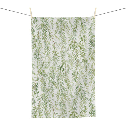 Willow Vine Microfiber Tea Towel — Green Leaf Kitchen Towel