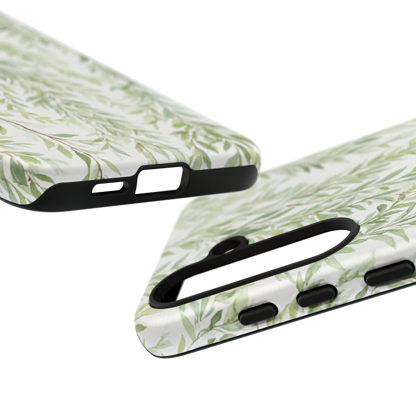 Willow Branch Phone Case — Green Botanical Tough Case