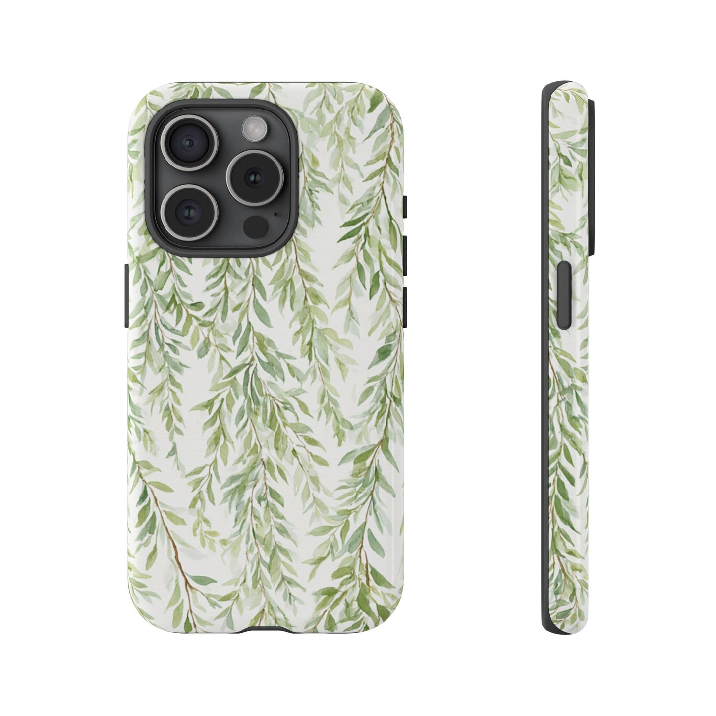 Willow Branch Phone Case — Green Botanical Tough Case