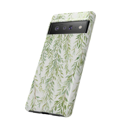 Willow Branch Phone Case — Green Botanical Tough Case