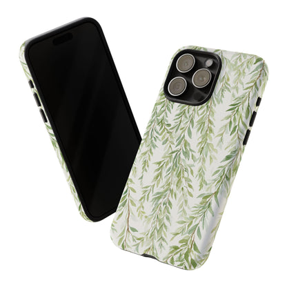 Willow Branch Phone Case — Green Botanical Tough Case