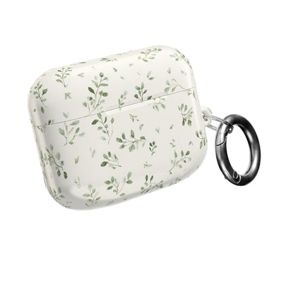 Floral Vine AirPod Case — Minimal Green Leaf Protective Cover