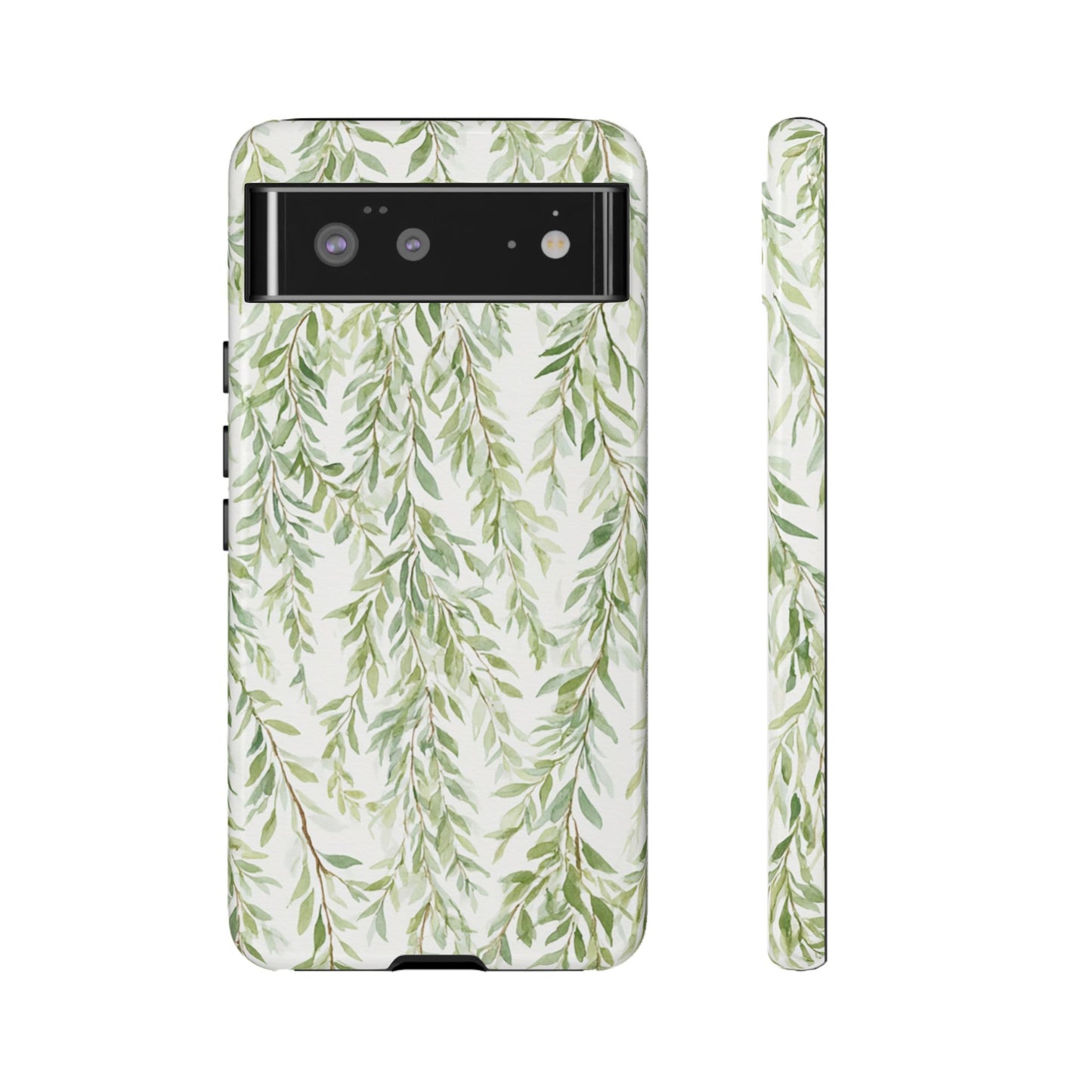 Willow Branch Phone Case — Green Botanical Tough Case