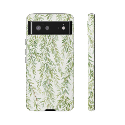 Willow Branch Phone Case — Green Botanical Tough Case