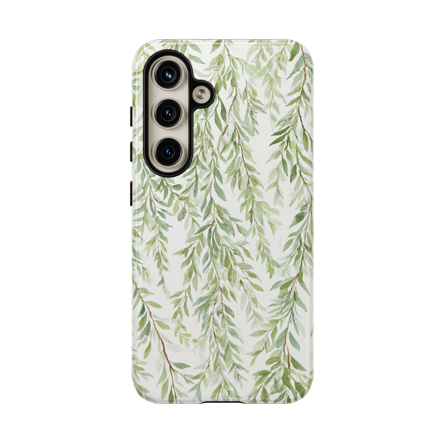 Willow Branch Phone Case — Green Botanical Tough Case