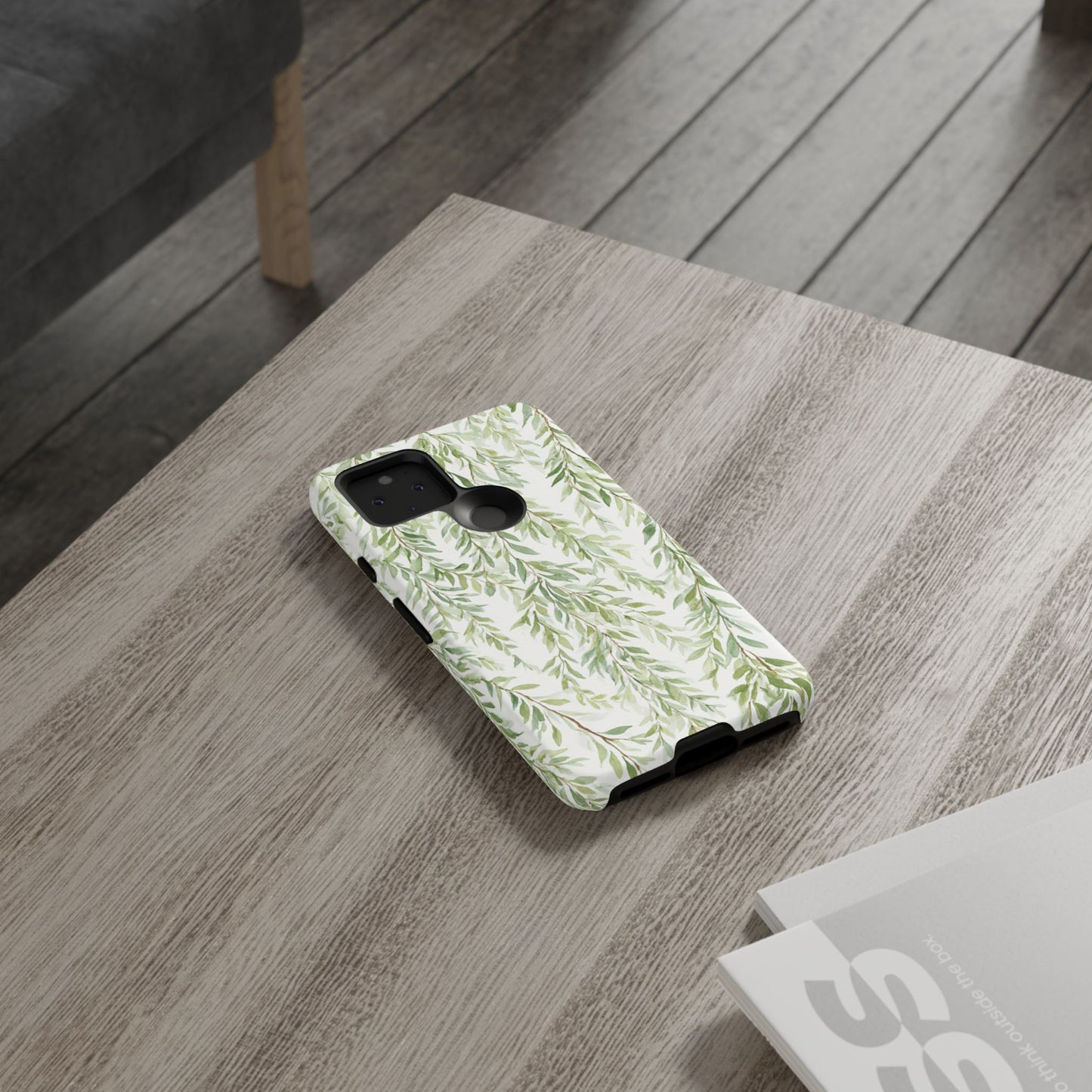 Willow Branch Phone Case — Green Botanical Tough Case