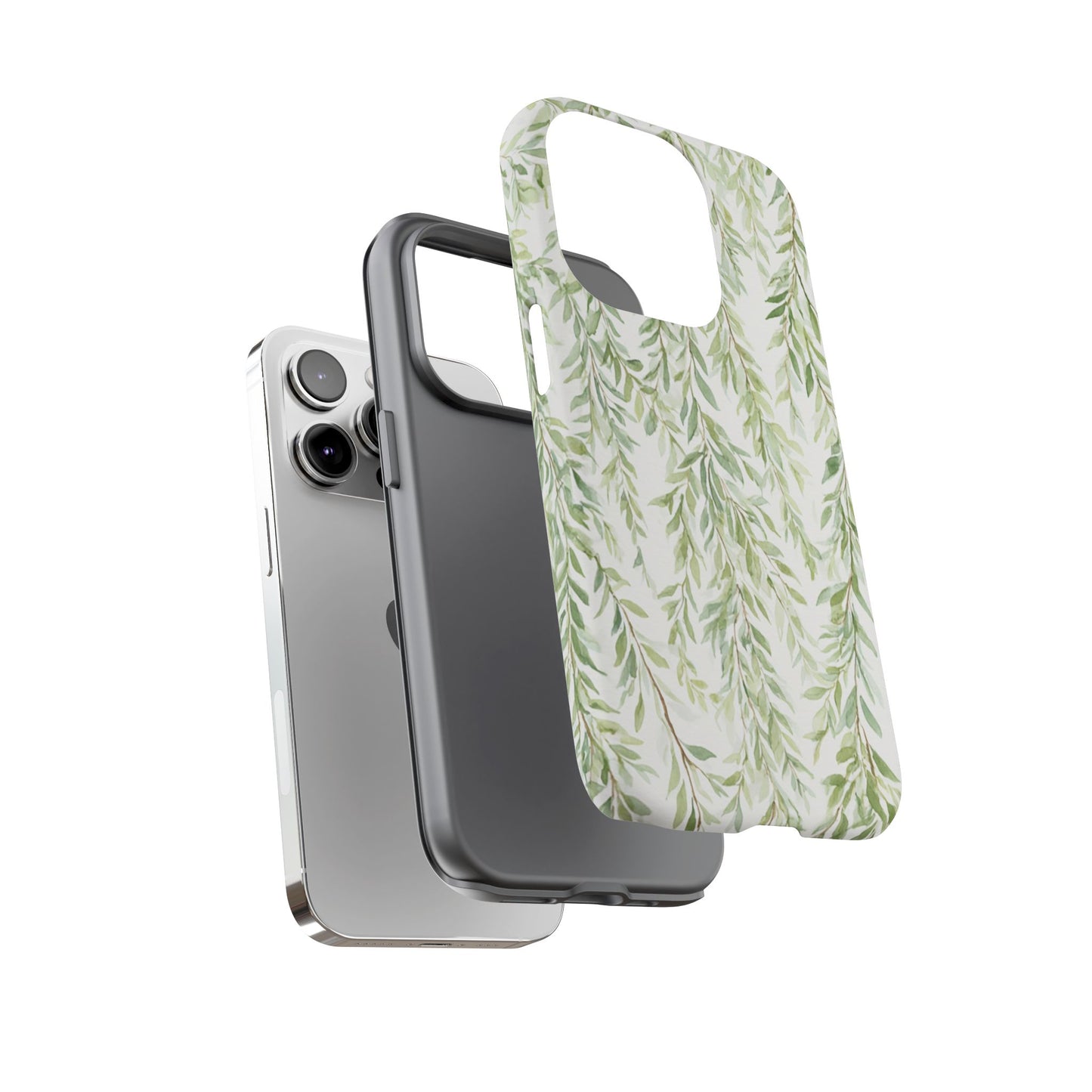 Willow Branch Phone Case — Green Botanical Tough Case