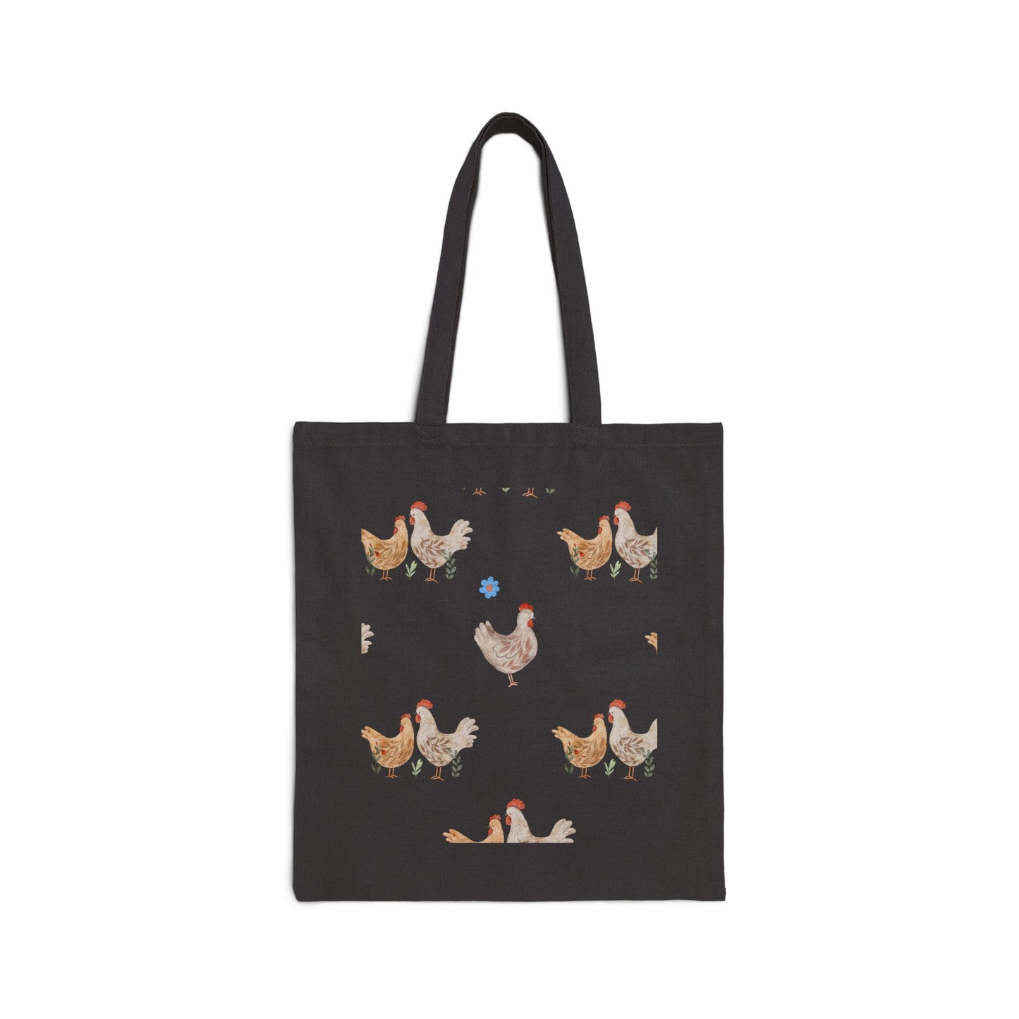 Chicken Pattern Cotton Tote Bag – Farmhouse Hen Market Bag