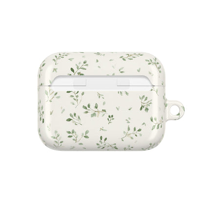 Floral Vine AirPod Case — Minimal Green Leaf Protective Cover