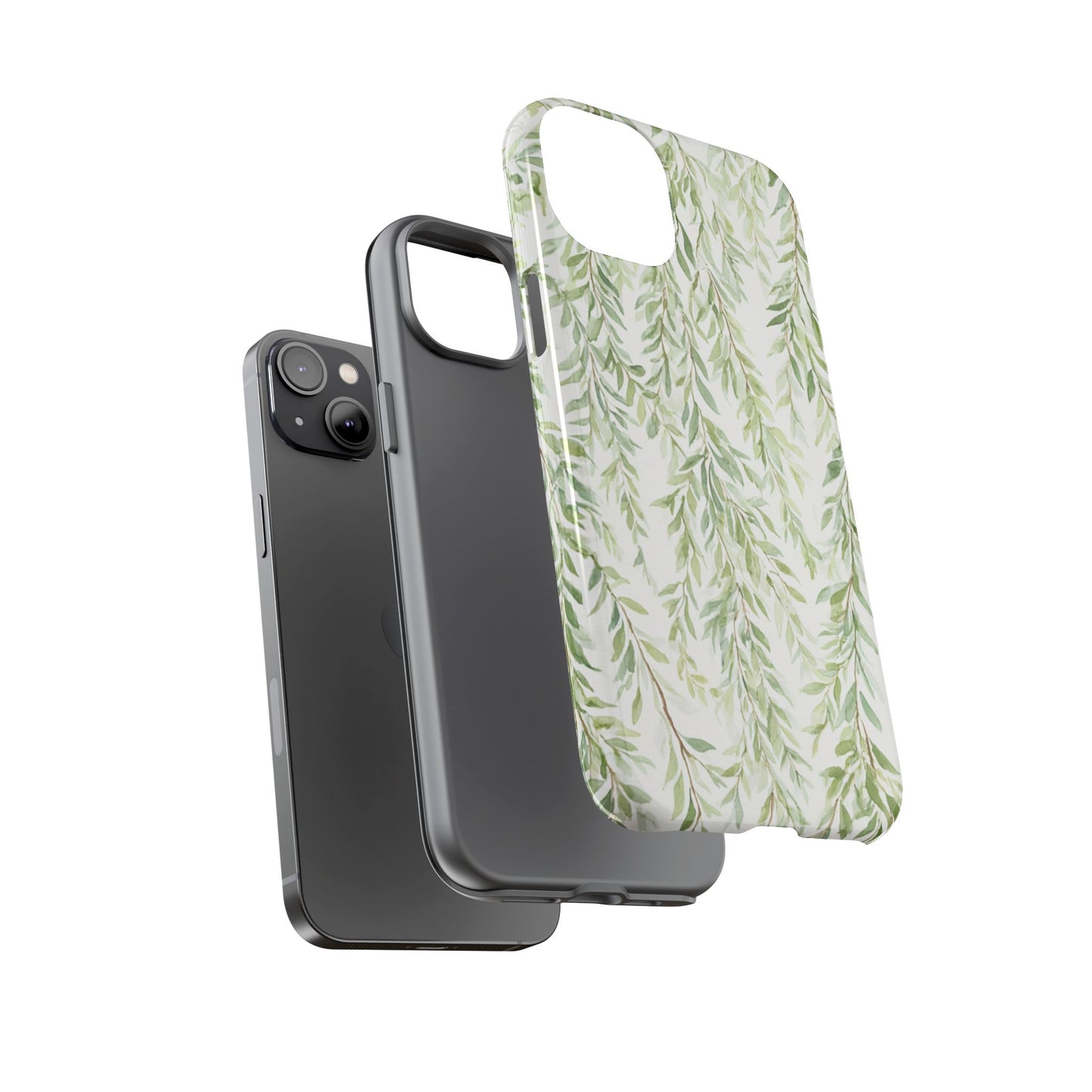 Willow Branch Phone Case — Green Botanical Tough Case