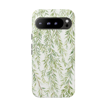 Willow Branch Phone Case — Green Botanical Tough Case