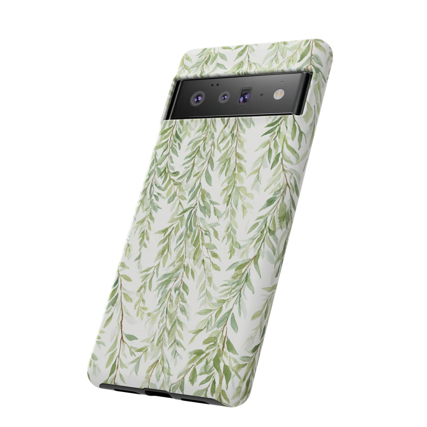 Willow Branch Phone Case — Green Botanical Tough Case