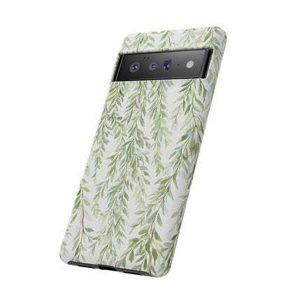 Willow Branch Phone Case — Green Botanical Tough Case