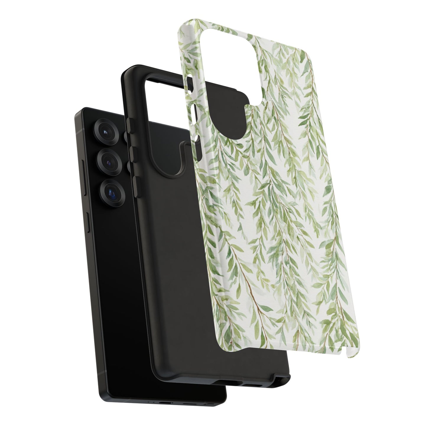 Willow Branch Phone Case — Green Botanical Tough Case