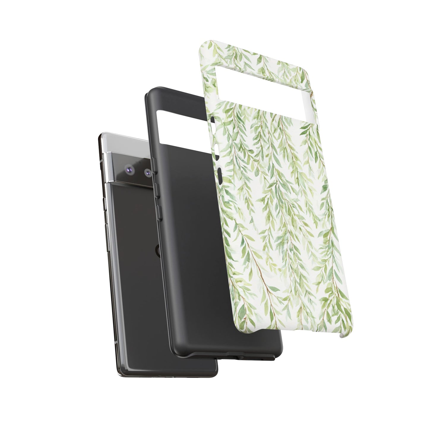 Willow Branch Phone Case — Green Botanical Tough Case