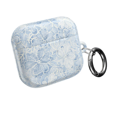 Blue Floral AirPod Case — Watercolor Hydrangea Protective Cover
