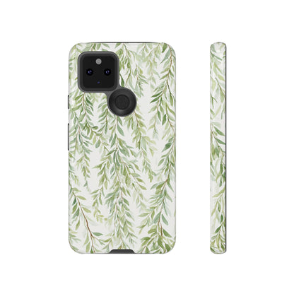 Willow Branch Phone Case — Green Botanical Tough Case