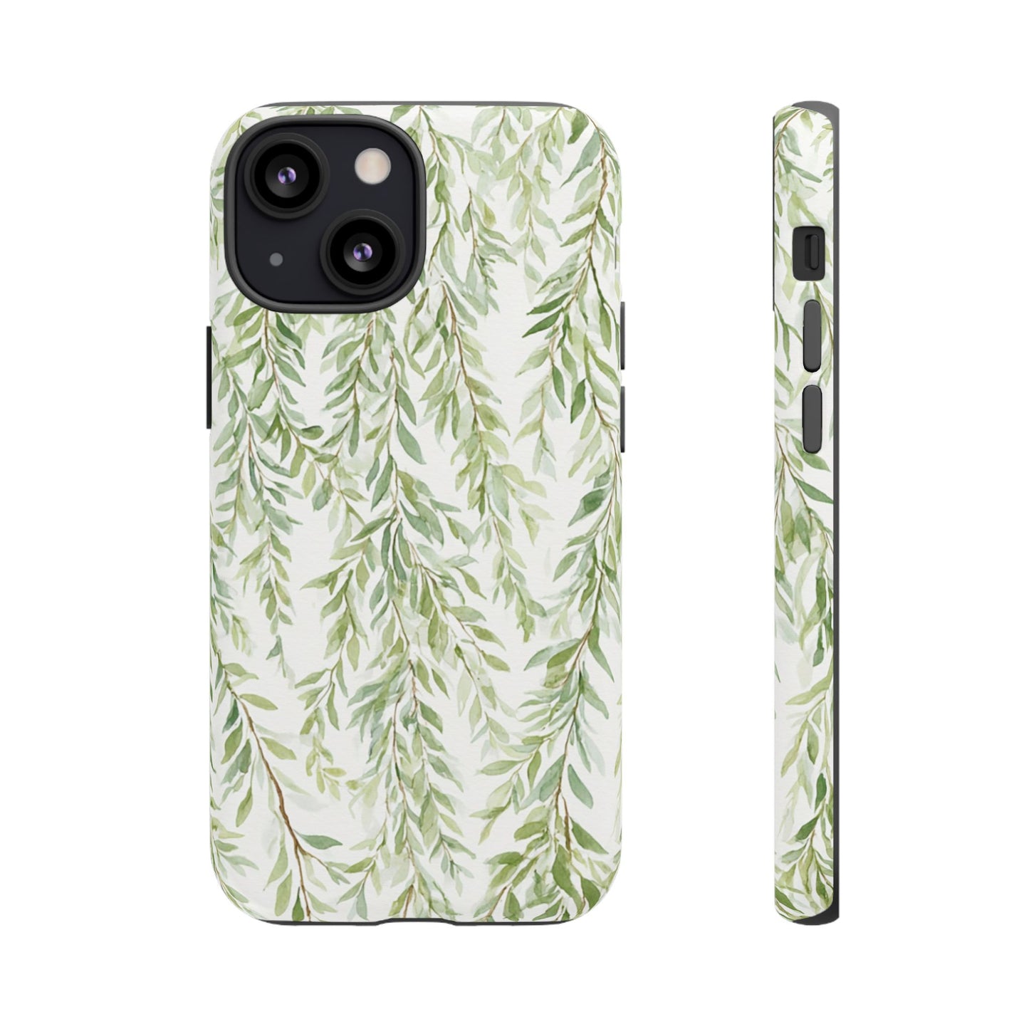 Willow Branch Phone Case — Green Botanical Tough Case
