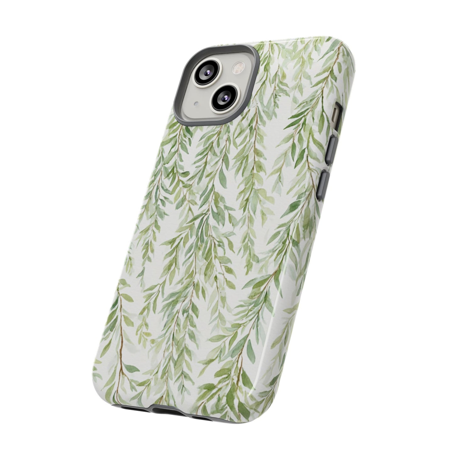 Willow Branch Phone Case — Green Botanical Tough Case