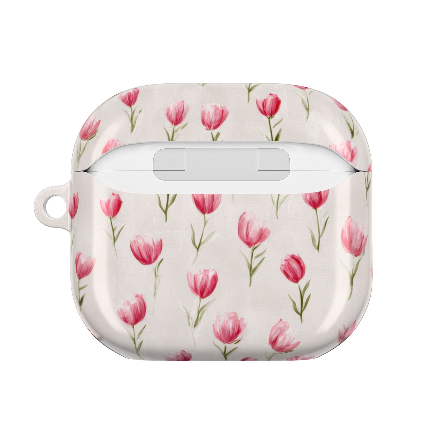 AirPod Case — Pink Watercolor Tulip Floral Protective Cover
