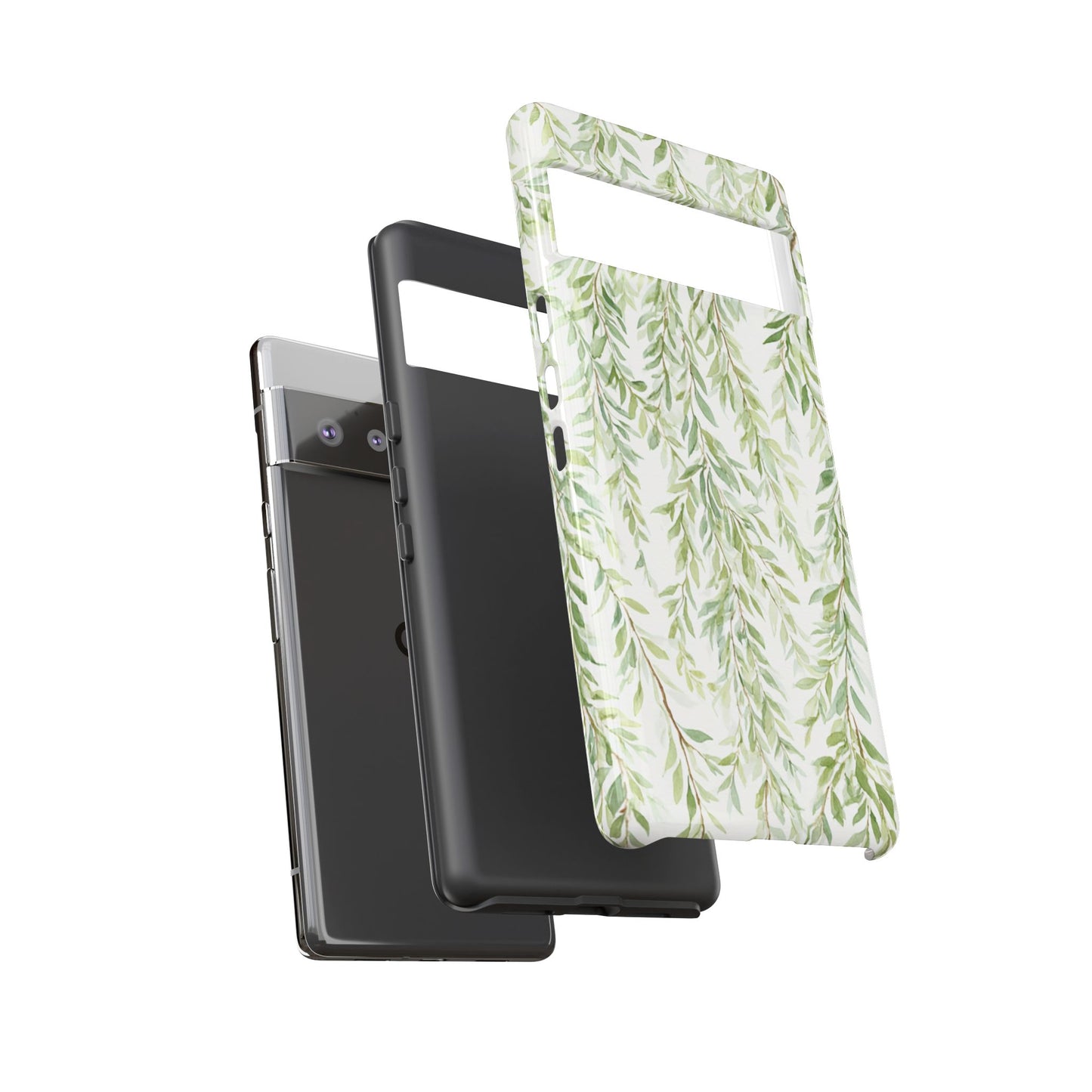 Willow Branch Phone Case — Green Botanical Tough Case