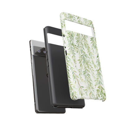 Willow Branch Phone Case — Green Botanical Tough Case