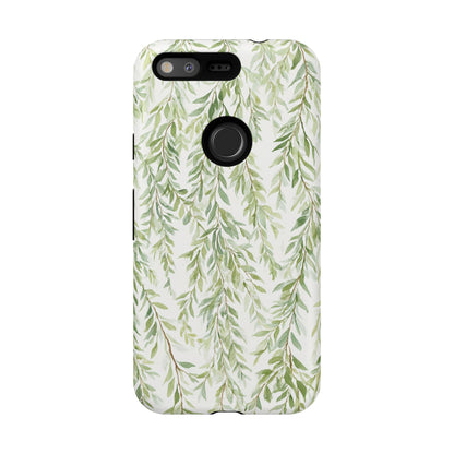 Willow Branch Phone Case — Green Botanical Tough Case