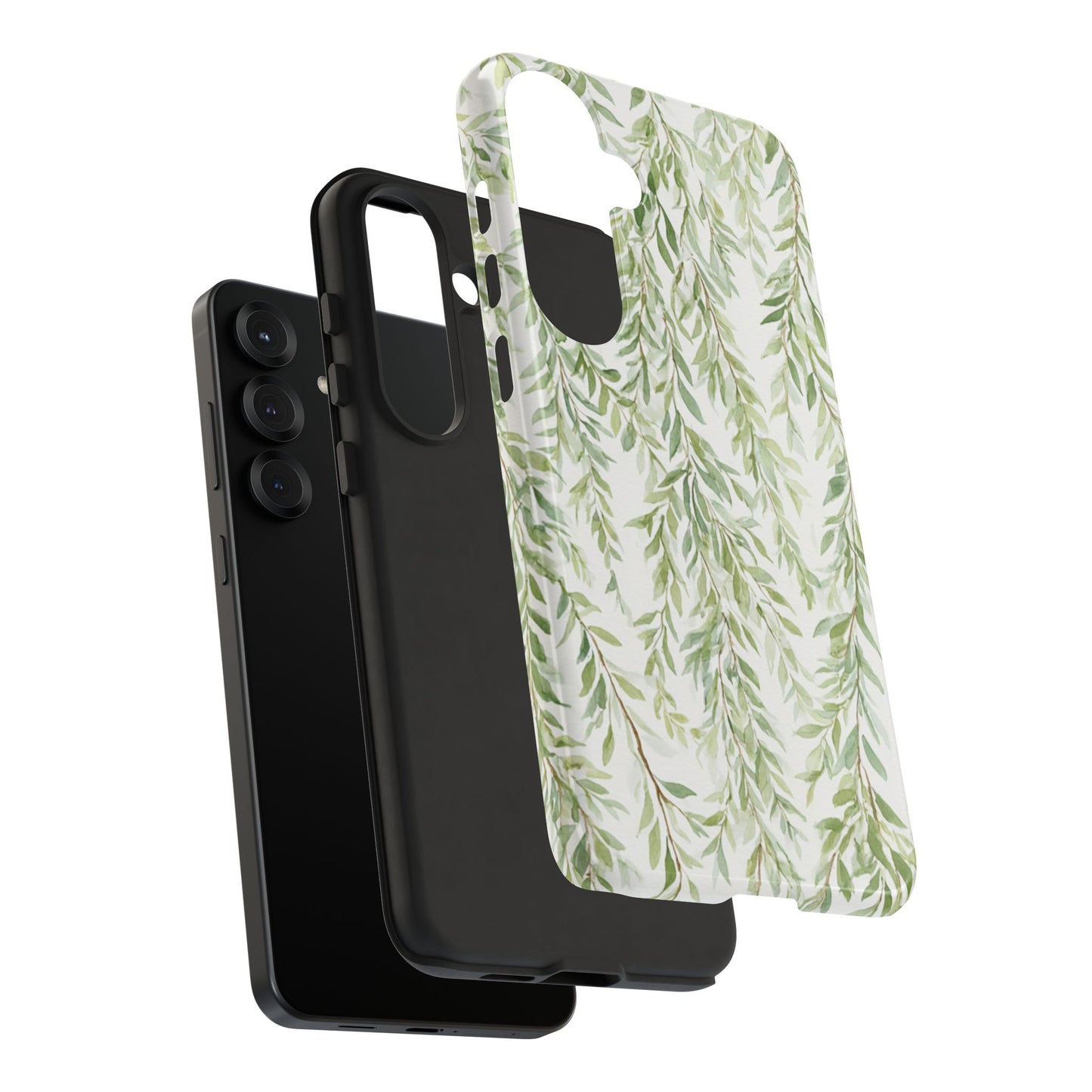 Willow Branch Phone Case — Green Botanical Tough Case