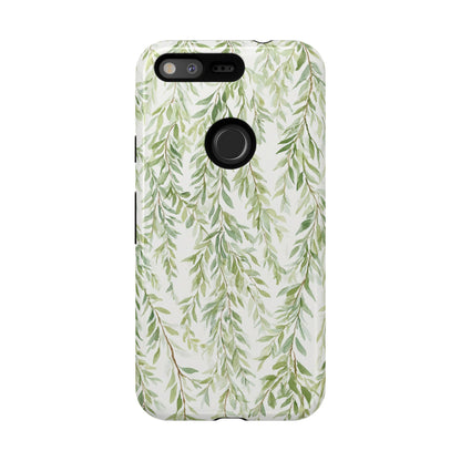 Willow Branch Phone Case — Green Botanical Tough Case