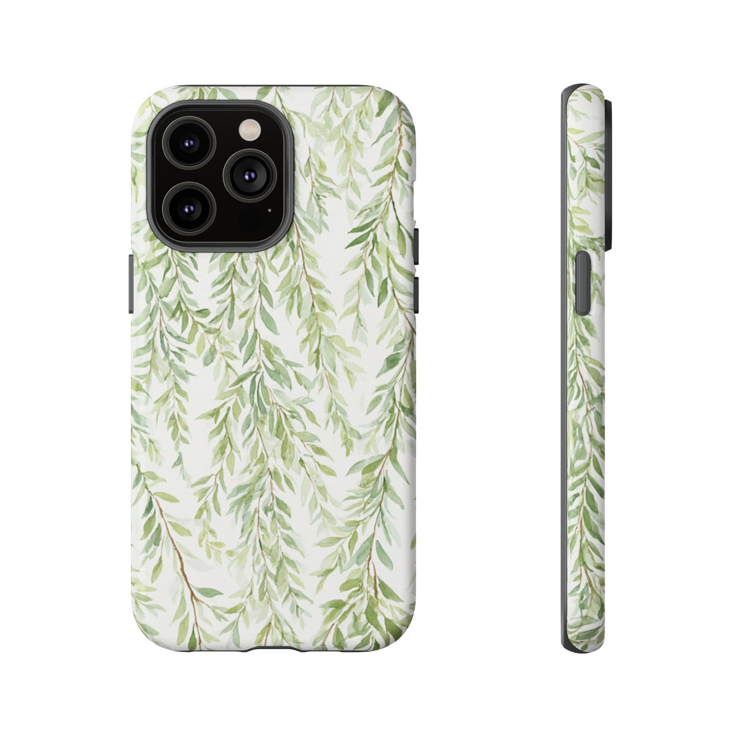 Willow Branch Phone Case — Green Botanical Tough Case