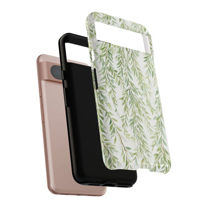 Willow Branch Phone Case — Green Botanical Tough Case