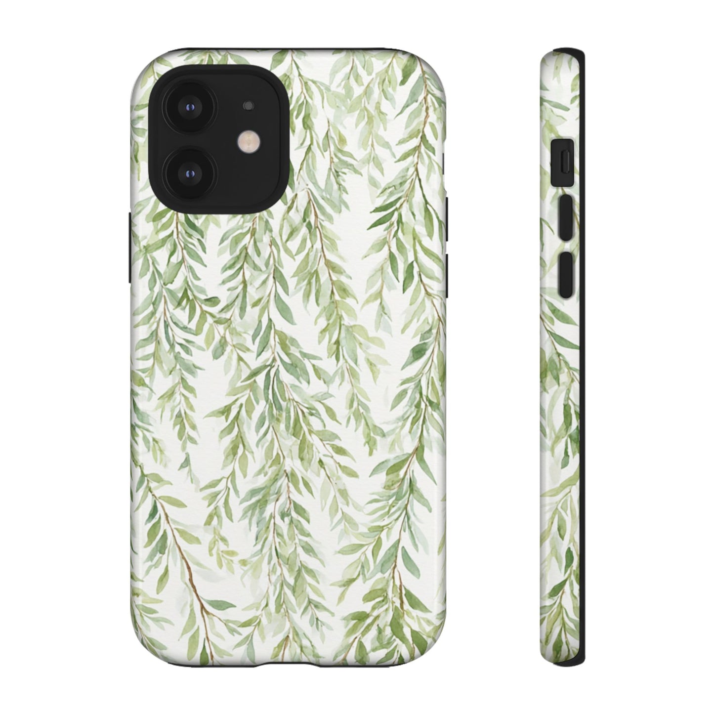 Willow Branch Phone Case — Green Botanical Tough Case