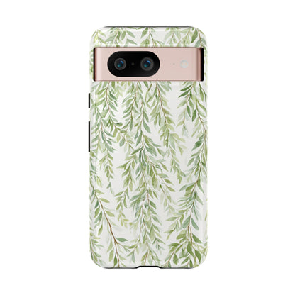Willow Branch Phone Case — Green Botanical Tough Case