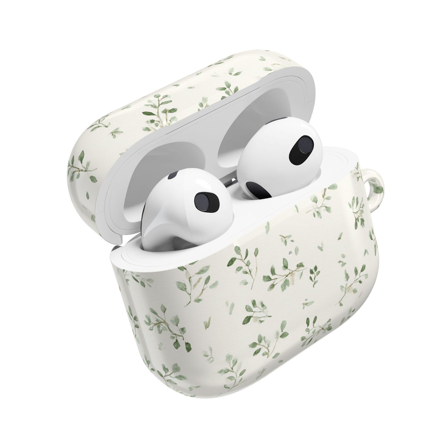 Floral Vine AirPod Case — Minimal Green Leaf Protective Cover