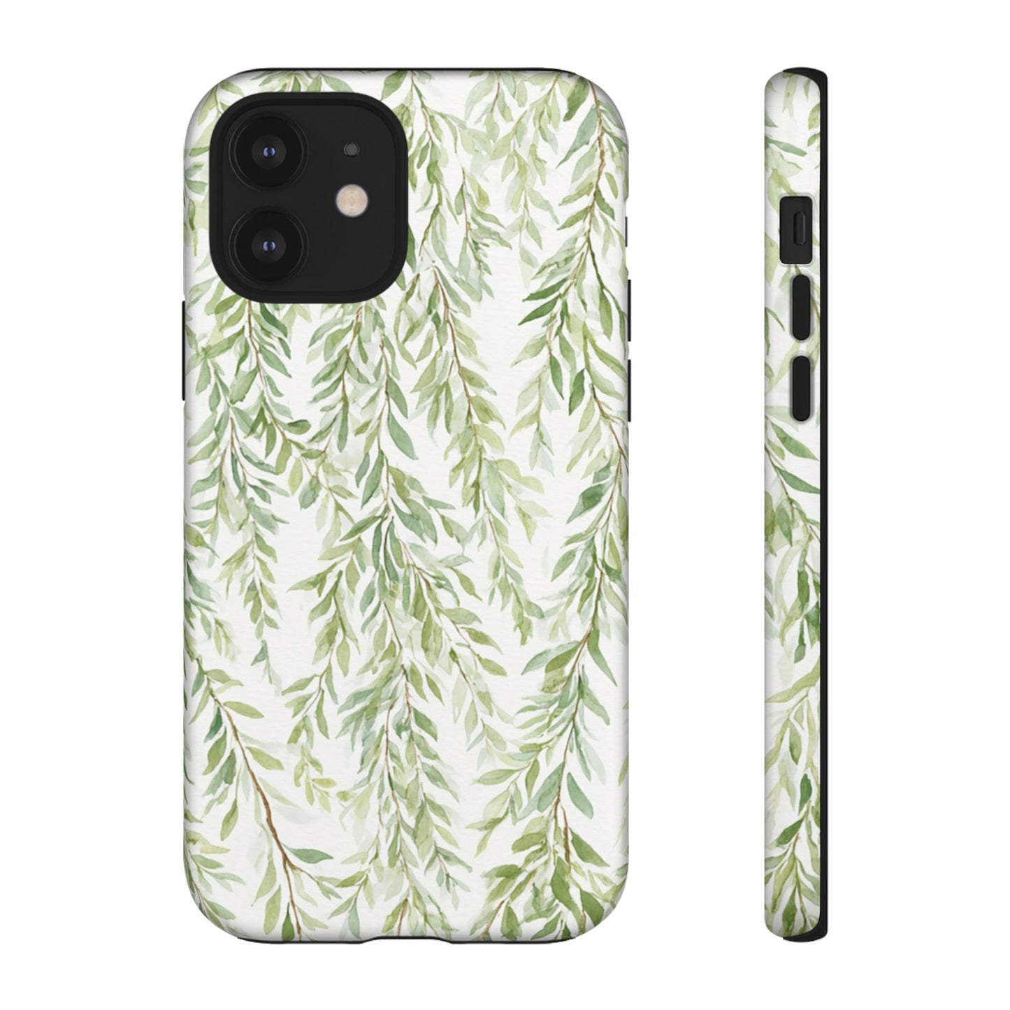 Willow Branch Phone Case — Green Botanical Tough Case