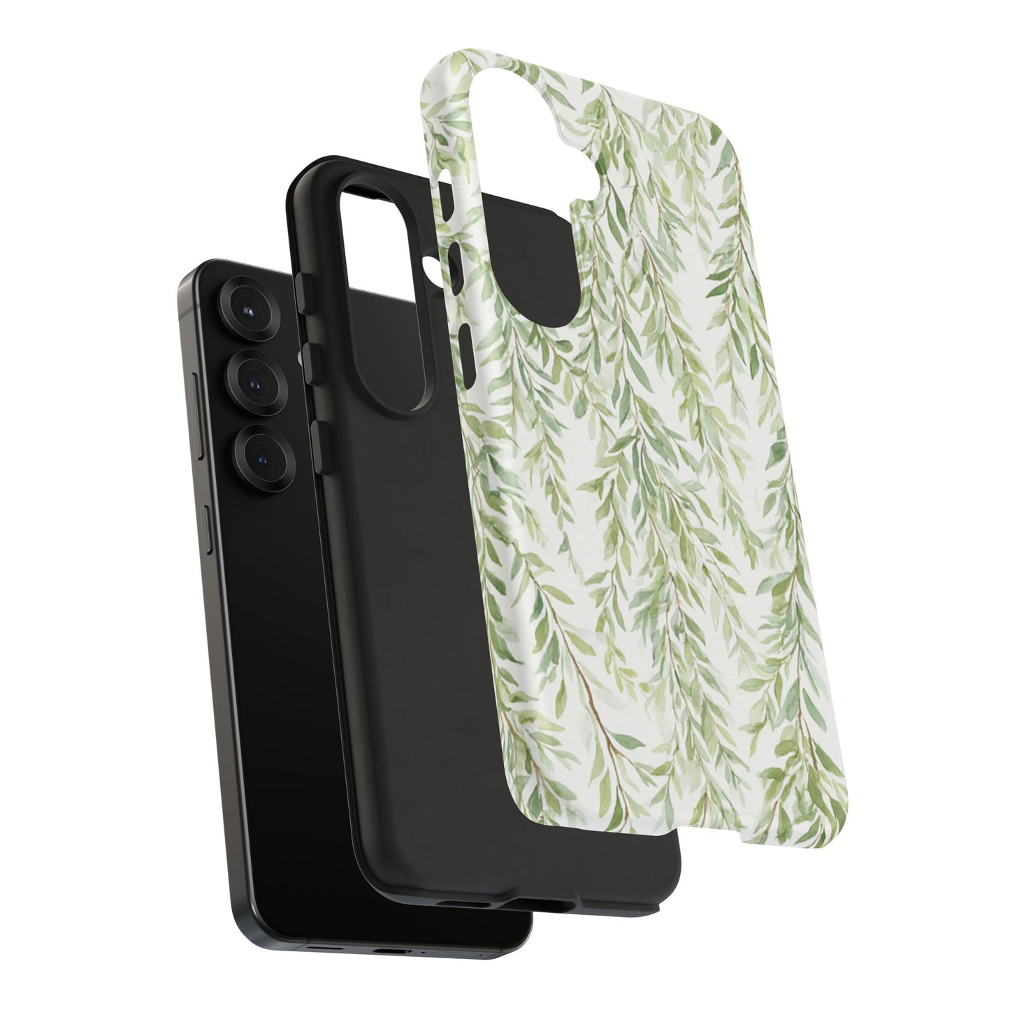 Willow Branch Phone Case — Green Botanical Tough Case