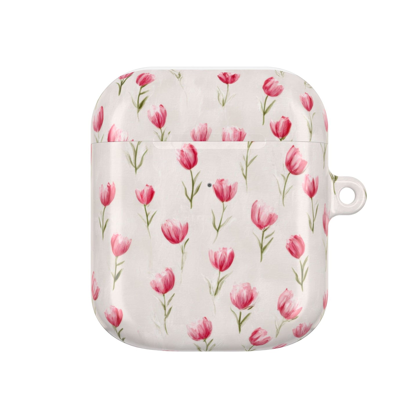 AirPod Case — Pink Watercolor Tulip Floral Protective Cover