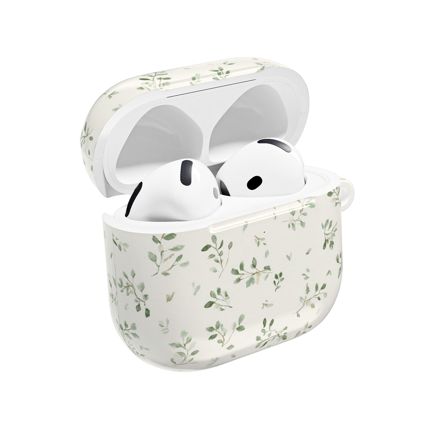 Floral Vine AirPod Case — Minimal Green Leaf Protective Cover