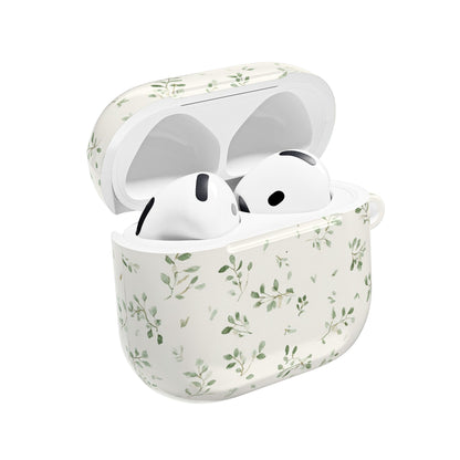 Floral Vine AirPod Case — Minimal Green Leaf Protective Cover